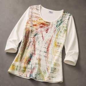 Abstract Print Tunic Top