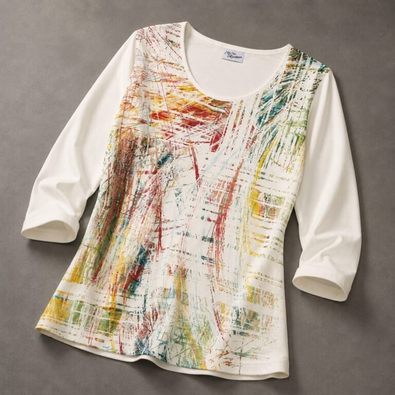 Abstract Print Tunic Top