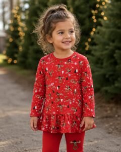 Girls Christmas Tunic & Leggings Set
