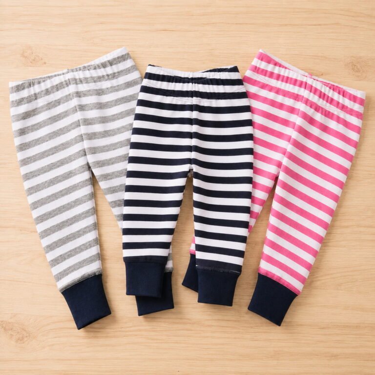 Kids Striped Cotton Leggings