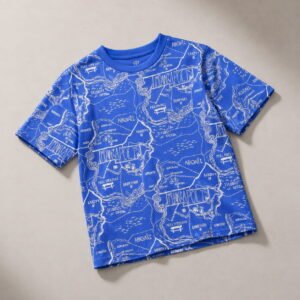 Blue Adventure Map Graphic Tee