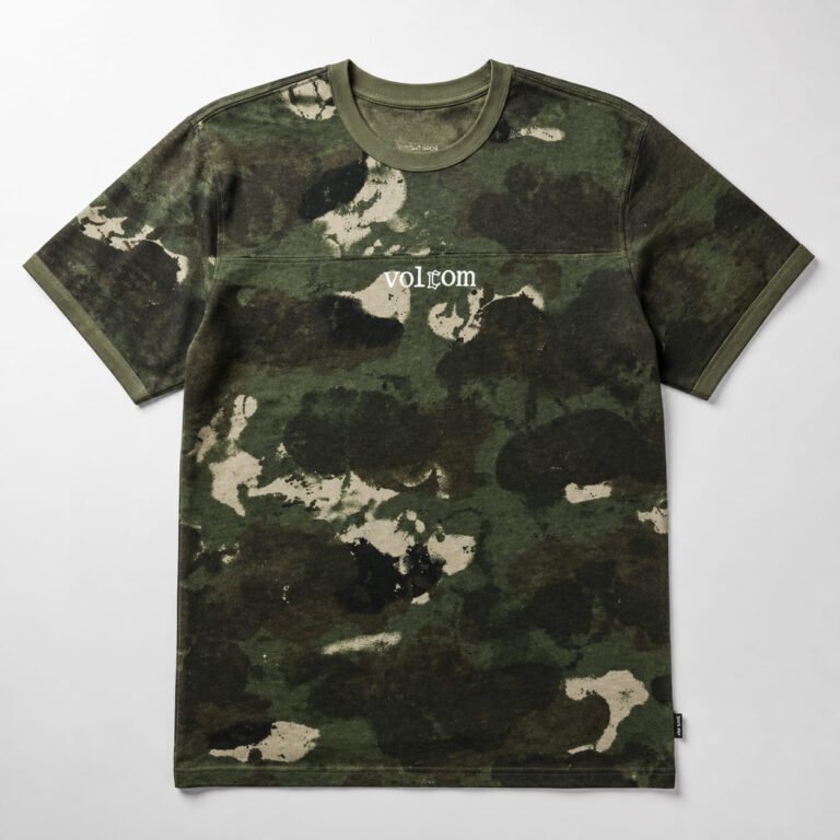 Camo Print Crew Neck T-Shirt
