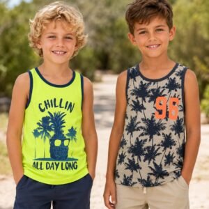 Kids’ sleeveless tank tops