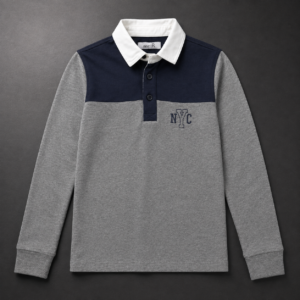 NYC Colorblock Long Sleeve Polo