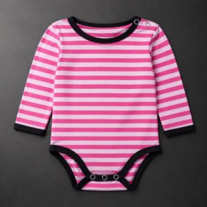 Pink Candy Stripe Baby Bodysuit