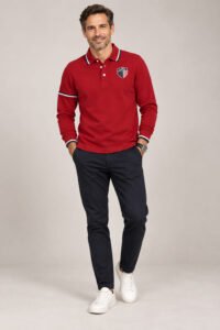 long-sleeve polo shirt